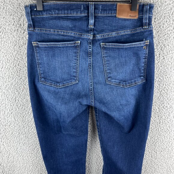 Madewell Medium Wash Buttonfly 9" High-Rise Skinny Blue Denim Jeans Size 28‎ - Picture 12 of 15